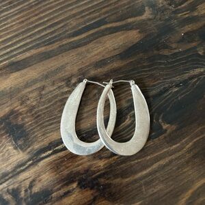 1.5 inch silver hoops
